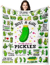 Pickle Blanket Gifts for Pickle Lovers Pickles Throw Blanket Funny Pickles Me...