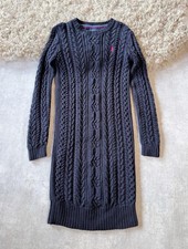 Ralph Lauren Kids Polo Cable Knit Dress Navy 130 Limited Edition VHTF Popular Pr