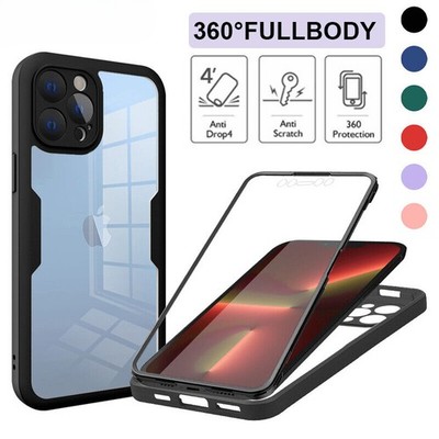 360 Handy Hülle für iPhone 17e 16 15 14 13 12 11 Pro Max Rundum Komplett Schutz