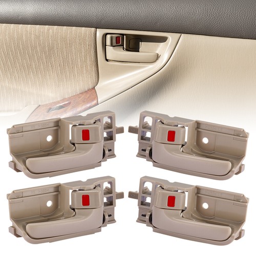 Set of 4 Inside Door Handle For 2003-2008 Toyota Corolla Matrix Beige Interior - Picture 7 of 7