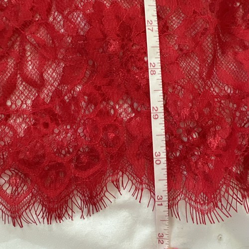 NWT Fashion Nova Chemise Set Teddy Panties XL Red Satin Lace Dress Lingerie Bra - Picture 13 of 14