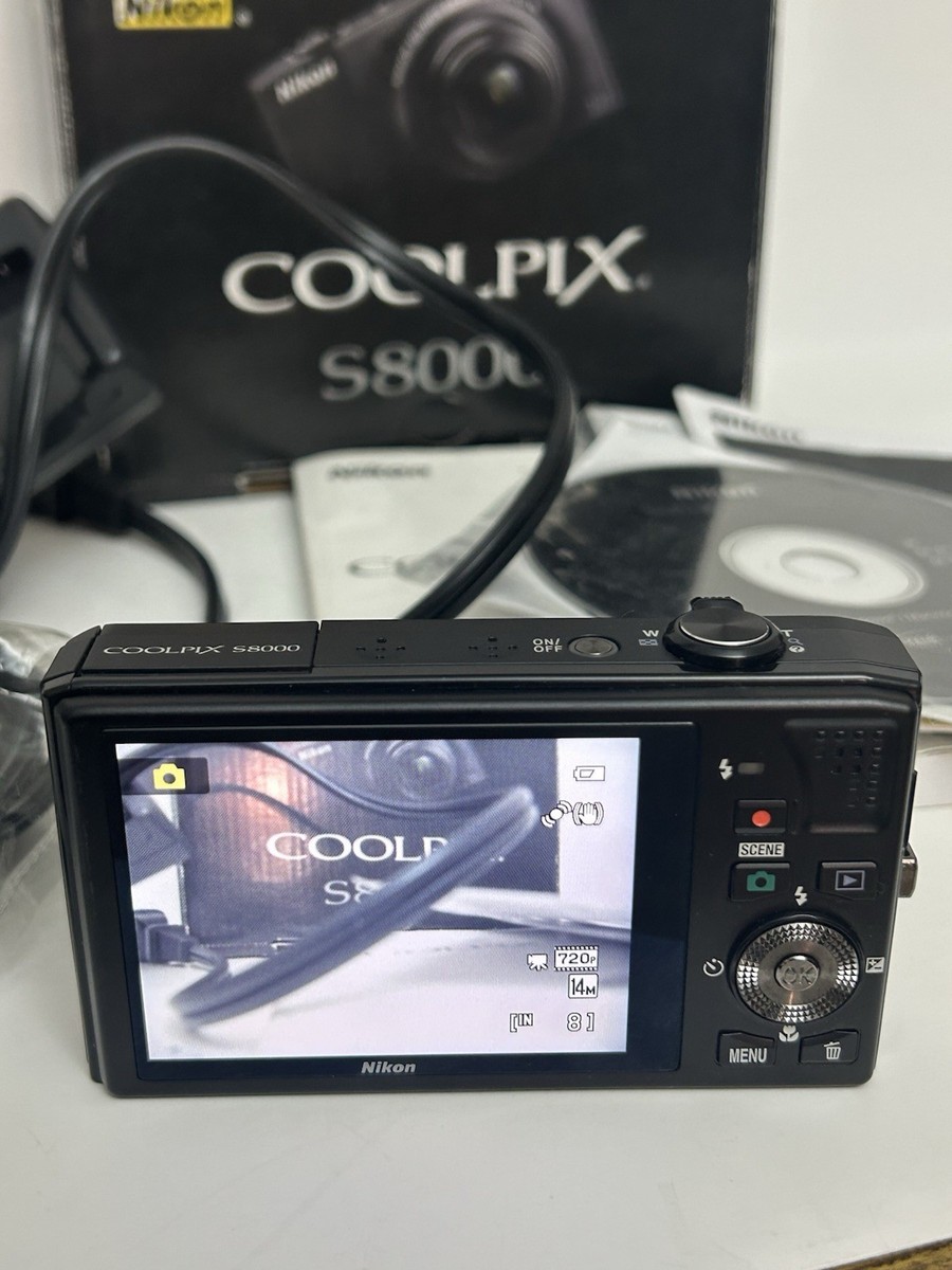 Nikon COOLPIX S8000 14.2MP Digital Camera - Black for sale online