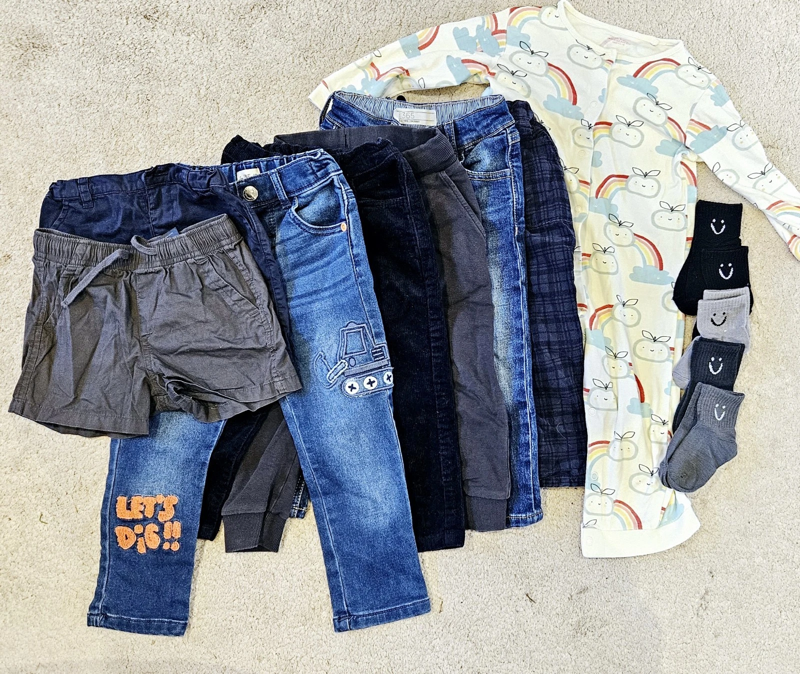 Bundle Baby Toddler Clothes Age 18-24 Months 2 Shorts Joggers Cords Sleepsuit