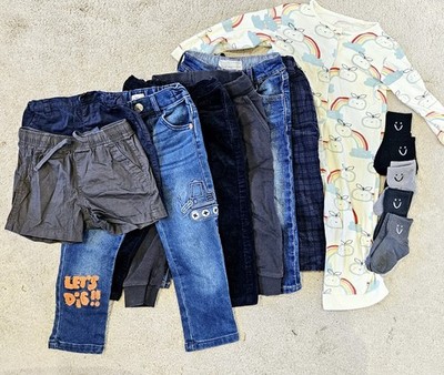 Paket Baby Kleinkind Kleidung Alter 18-24 Monate 2 Shorts Jogginghosen Kord Schlafanzug