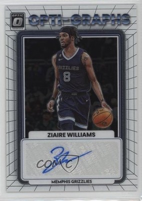 2022-23 Panini Donruss Optic Opti-Graphs 29/99 Ziaire Williams #OG-ZWL Auto 1pe9
