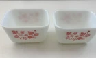 Vintage Pyrex Pink Gooseberry Refrigerator Dish Set Of 2