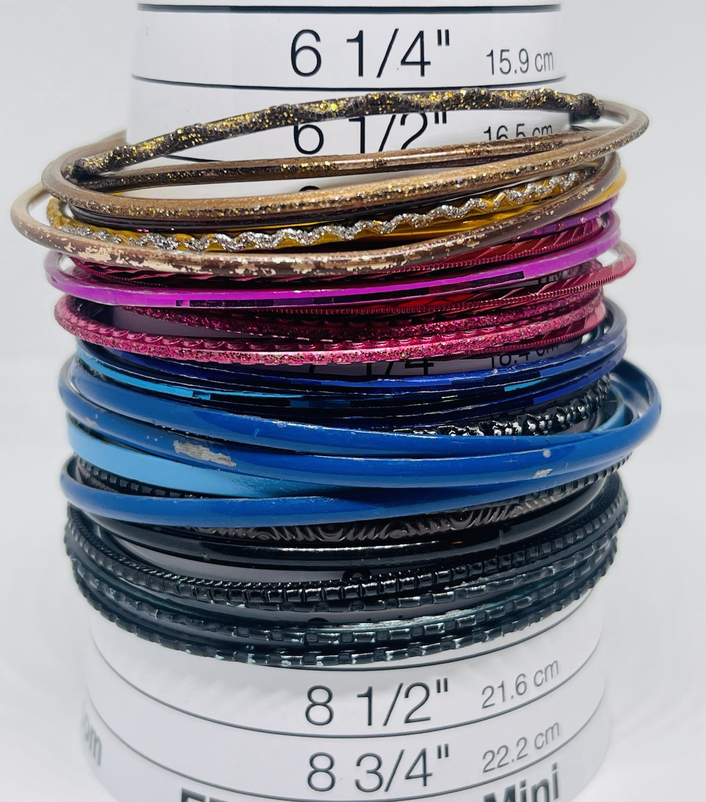 Bangle Bracelet Stack Over 30 Mixed Metallics Col… - image 6