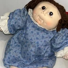 1984 Vtg Cabbage Patch Kids Baby Doll Hard Head Soft Body Brown Hair Eyes/139