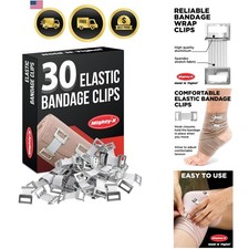 Elastic Bandage Clips - 30 Pack - Bandage Wrap Clips