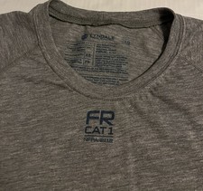 Tyndale FR Fire Resistant Cat 1 NFPA-2112 Short Sleeve Work Gray T-Shirt LARGE 
