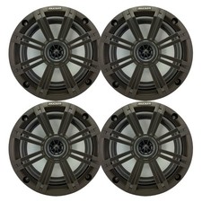 Kicker 6.5" 195 Watt Max Marine Boat Audio Speakers Qty 4 w/ Charcoal Grilles