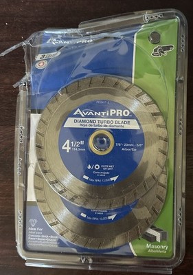 Avanti Pro PD045T-3 4-1/2'' Diamond Segmented Masonry Blade, lot of 2 our of 3