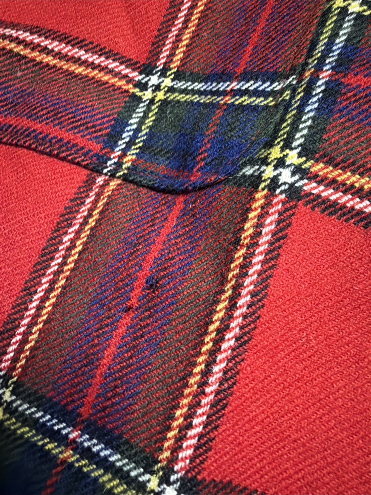 Pendleton Woolen Robe Plaid Medium Red Black Pure… - image 3