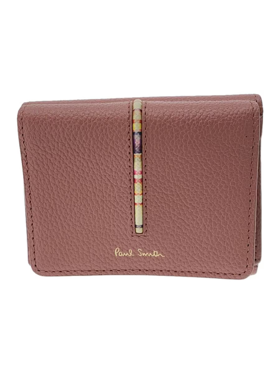Paul Smith Tri-fold Wallet Leather Pink Women's