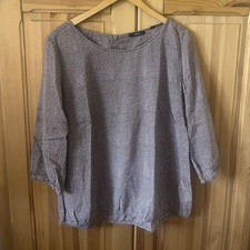 OPUS Damen Bluse Aubergine gepunktet 3/4 Ärm...