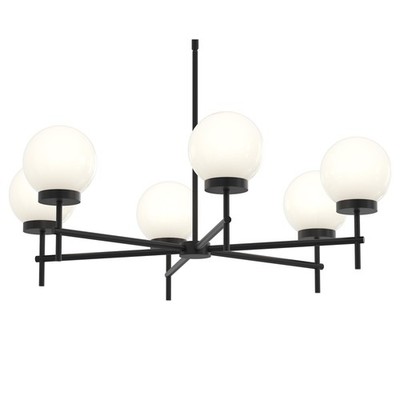 Progress Lighting P400469 Rigsby 6 Light 36''W Globe Chandelier - Black