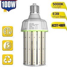 Commercial LED Corn Light Bulb 100W 400W Equivalent , 15000 Lumen, AC277 480V