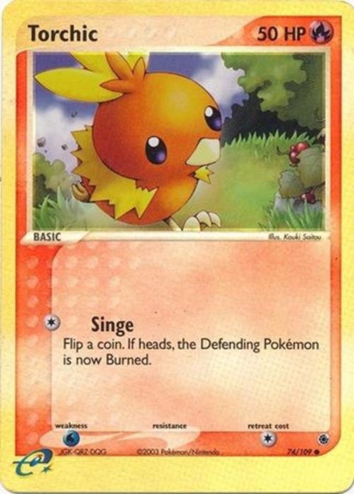 Torchic - 74/109 - Pokemon Ex Ruby & Sapphire Reverse Holo NM