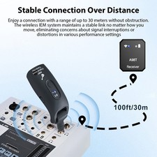 2.4G Wireless In-Ear Monitor System 270  Rotate Transmitter Automatic SUBY