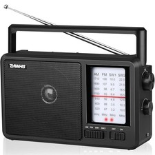 Shortwave Radio, AM FM SW Hand-held Radio, Portable Receiver by 4 AA