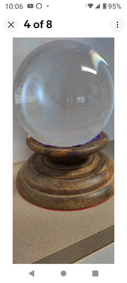 Enorme bola de observación. Con soporte de madera. Excelente estado. Ver fotos. Foto 4 de 4