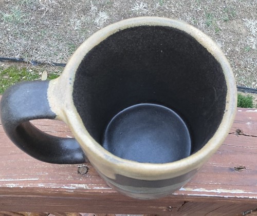 Vintage signierte Mara Keramik Tasse Tasse Biker Radfahrer Fahrrad braun Made in Mexico - Bild 6 von 13