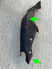 Kawasaki Ninja ZX7R ZX7 zx 7 7R 750 REAR Tail plastic side fairing cowl 96-03