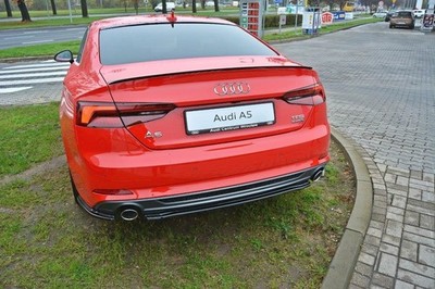Maxton Design Diffusor Heckansatz passend für Audi A5 F5 S-Line schwarz Hochglan