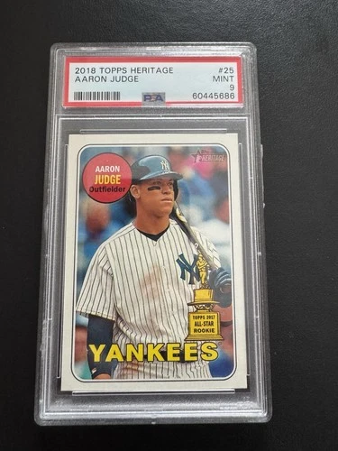 2018 Topps Heritage Aaron Judge #25 PSA 9 Mint