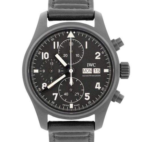IWC Pilot’s Chronograph Tribute to 3705 Ceratanium 41mm Black ...