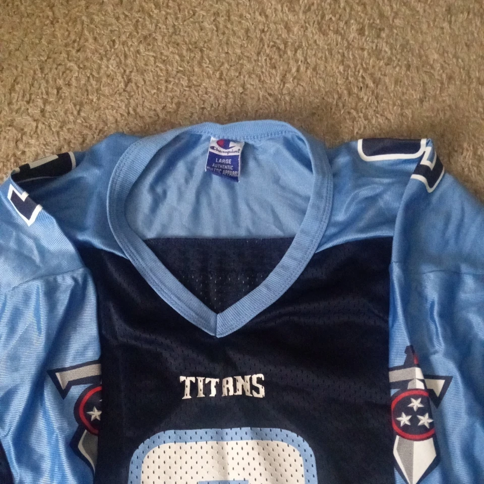 Винтажная футболка чемпиона НФЛ Tennessee Titans Стива Макнейра размер 44 - Изображение 3 из 4