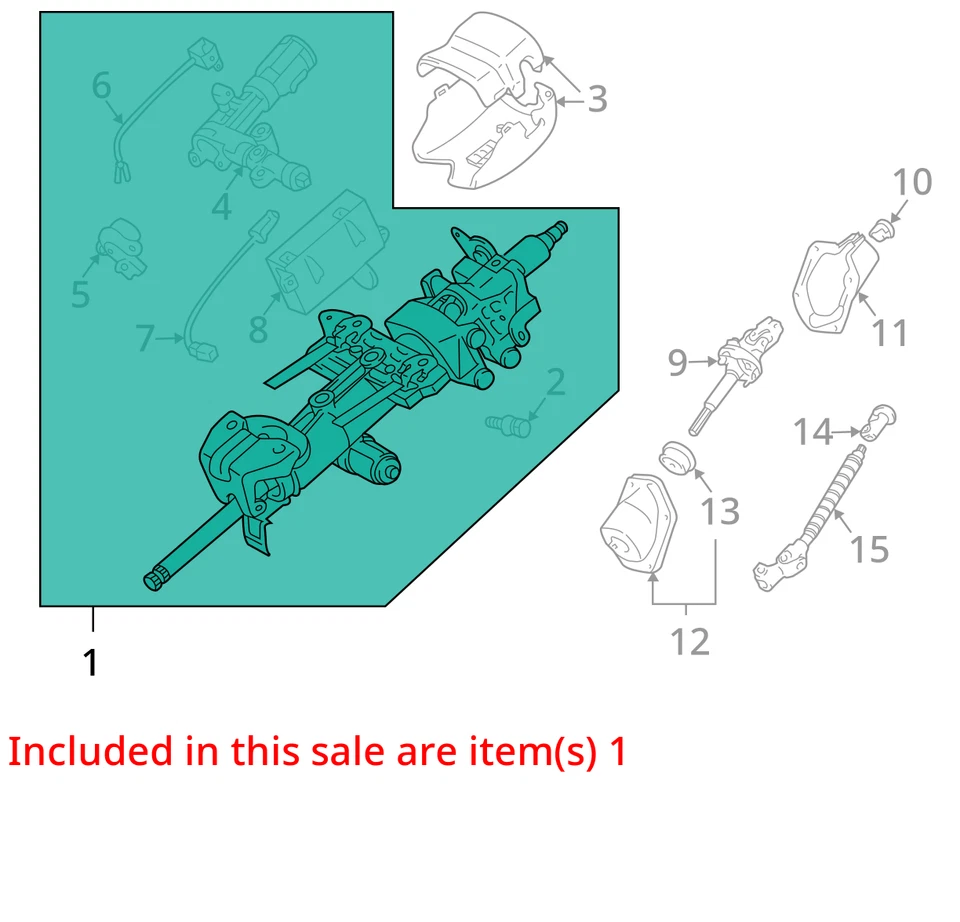 Columna de dirección cambio de piso compatible con 03-09 LEXUS GX470 606601 Foto 3 de 4
