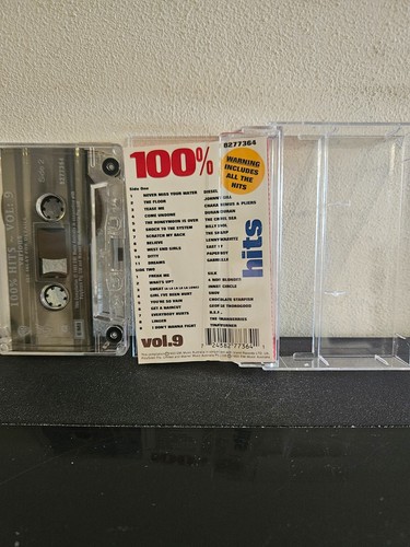 100% HITS VOLUME 9 Various Artists 1992 CASSETTE TAPE POP ROCK MR. BIG KISS - Picture 3 of 5
