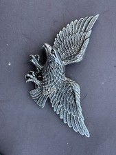Vintage 6  Silver Metal Flying Bald Eagle Belt Buckle
