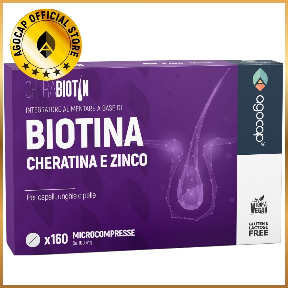 Integratore Alimentare per Capelli Unghie Biotina Cheratina Zinco Anti Caduta
