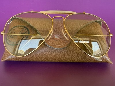 Vintage Rare B&L RAY-BAN AMBERMATIC OUTDOORMAN AVIATOR SUNGLASSES 58-16MM R1