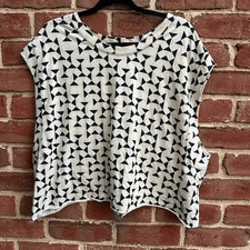 Free People FP Movement Trippy Geo Printed Muscle Tank Cropped Active Top XS NEW