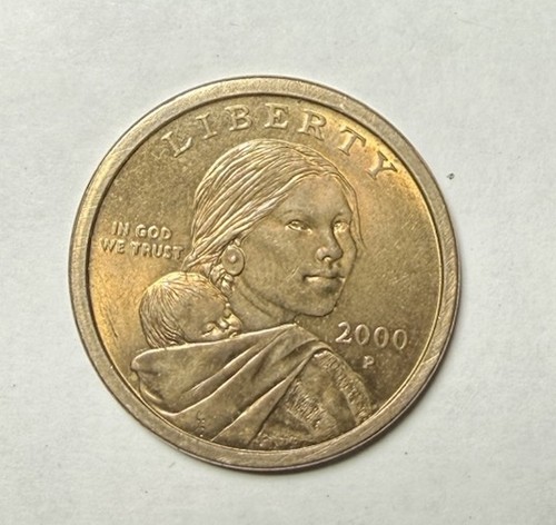 2000 P Native American Sacagawea Dollar ERROR Coin Wounded Eagle
