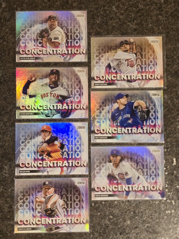 Lot of 7 - 2025 Topps Stadium Club Baseball - Concentration Inserts