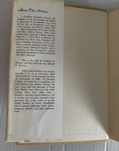 PAWLEY’S ISLAND A Living Legend C. K .Prevost Effie L Wilder HC/DJ/1972/Signed - Picture 3 of 18