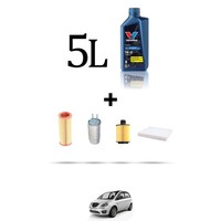 Hoffcar Set Service 4 Filter Und 5L ÖL FüR Lancia Musa 1.6 Multijet 88Kw Von 2