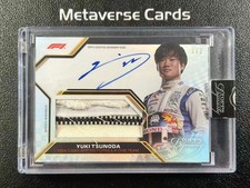 2024 Topps Dynasty Formula 1 Suit Zipper Patch Auto Yuki Tsunoda 3/3