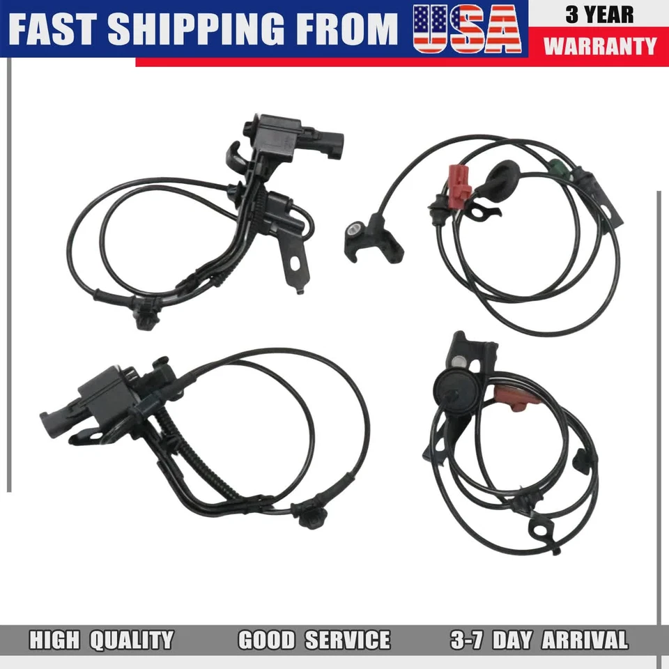 4x Kit de sensor de velocidad de rueda ABS delantero y trasero para Ford Fusion Mercury Milan Lincoln Foto 3 de 4