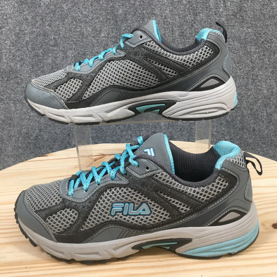 Fila туфли женщин 9,5 Windshift 15 работает кроссовки серый кожаный 5HR18055-253 - Изображение 2 из 4