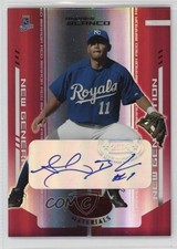 2004 Leaf Certified Materials New Generation Red Mirror Andres Blanco Auto 0d8