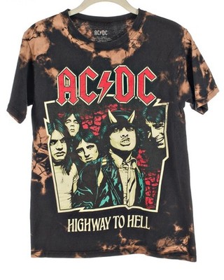 AC/DC Tie Dye Short Sleeve Highway to Hell T-Shirt Size S