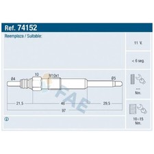3x Glühkerze für Seat Arosa 6H1 Cordoba 6L2 Ibiza 3 6L1 | 23805194