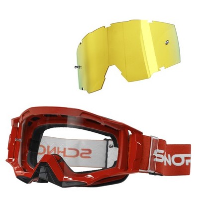 Schnorr MX Neo Motocross Goggles Clear Lens S0  Anti-Fog Tear-Off+Wechselglas Go