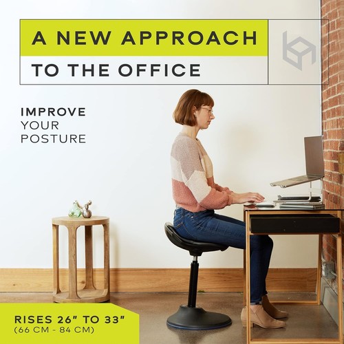 bonVIVO Standing Desk Chair - Ergonomic Chair for Tall Office Desks Adjustable - Picture 4 of 9