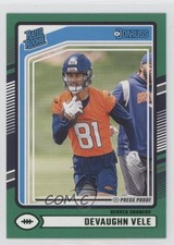 2024 Panini Donruss Rated Rookie Green Press Proof Devaughn Vele #395 13kx